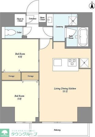 クラリティア西日暮里の物件間取画像